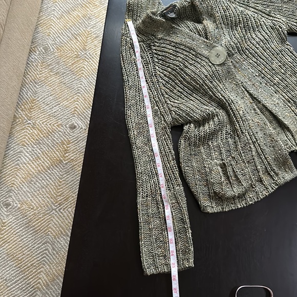 Bcbg maxazria green boho hoodie cardigan SZ L - Picture 6 of 7